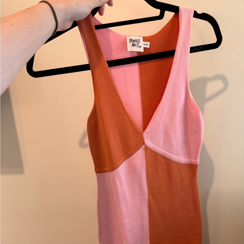 Princess polly , orange and pink dress